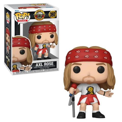 Funko Pop! Rocks: GNR - Axel Axl Rose - (1992) - 1 Chance sur 6 D'avoir Une Variante Rare Chase - Guns N Roses - Figurine en Vinyle à Collectionner - Idée de Cadeau - Produits Officiels - Music Fans - DJ FOR LIFE