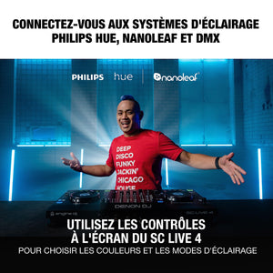 Denon DJ SC LIVE 4 - Contrôleur DJ autonome, mixeur quatre canaux, Amazon Music, Wi-Fi, haut-parleurs, compatible Serato DJ et Virtual DJ - DJ FOR LIFE