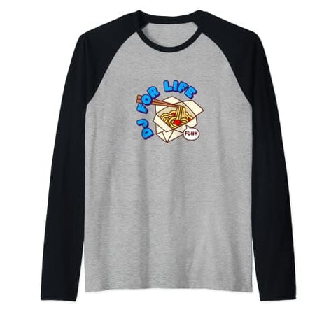 Dj For Life Manche Raglan | Funky Pearls