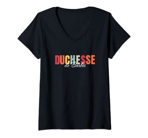 Femme Duchesse De Barbès T-shirt Avec Col En v | Funky