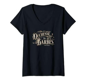 Femme Duchesse de Barbès T-Shirt avec Col en V - DJ FOR LIFE